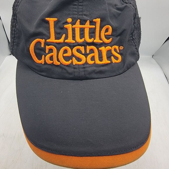 Little Caesars Black Orange Adjustable Baseball Cap Work Wear Pizza Casual - Picture 5 of 8